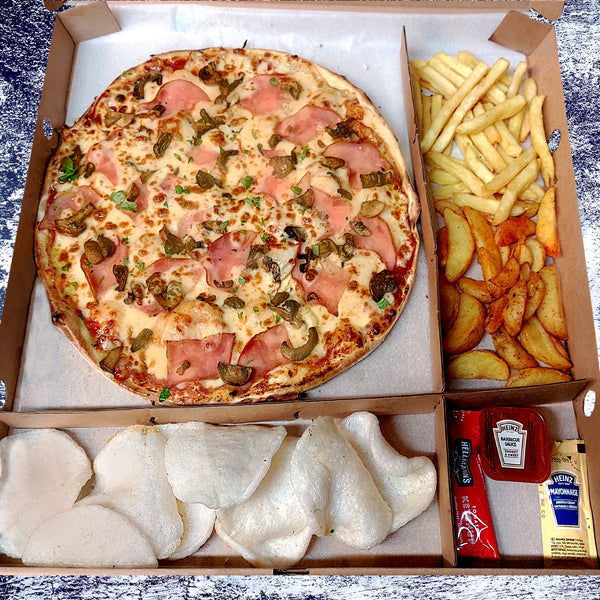 Ham & Mushrooms BOX 40cm 1+1